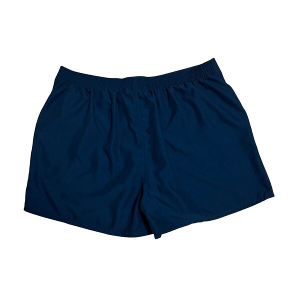 Women's Croft & Barrow 20W Navy Blue Swim Athletic Shorts With Built-In Brief - Picture 3 of 5